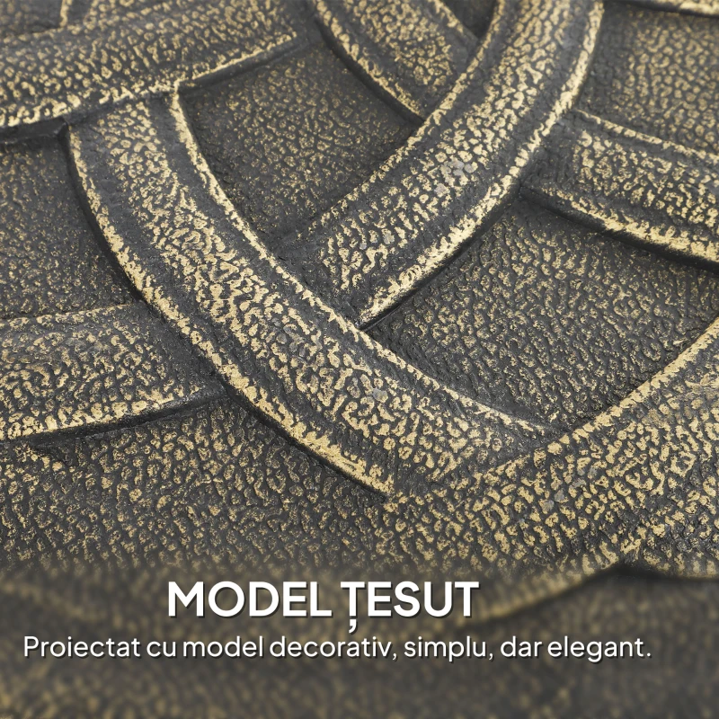 Outsunny Bază Rotundă pentru Umbrelă cu Roți, Bază Ponderată de 20 kg din Rășină, Suport pentru Umbrele de 3,3 cm/3,8 cm/4,8 cm pentru Exterior, Grădină, Piscină, Bronz