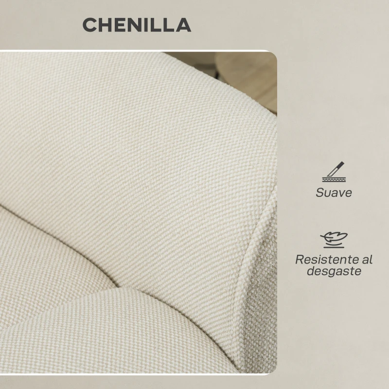 HOMCOM Sillón Relax Reclinable Eléctrico con Calor Lumbar Masaje Vibración Motor Silencioso Función de Memoria Crema