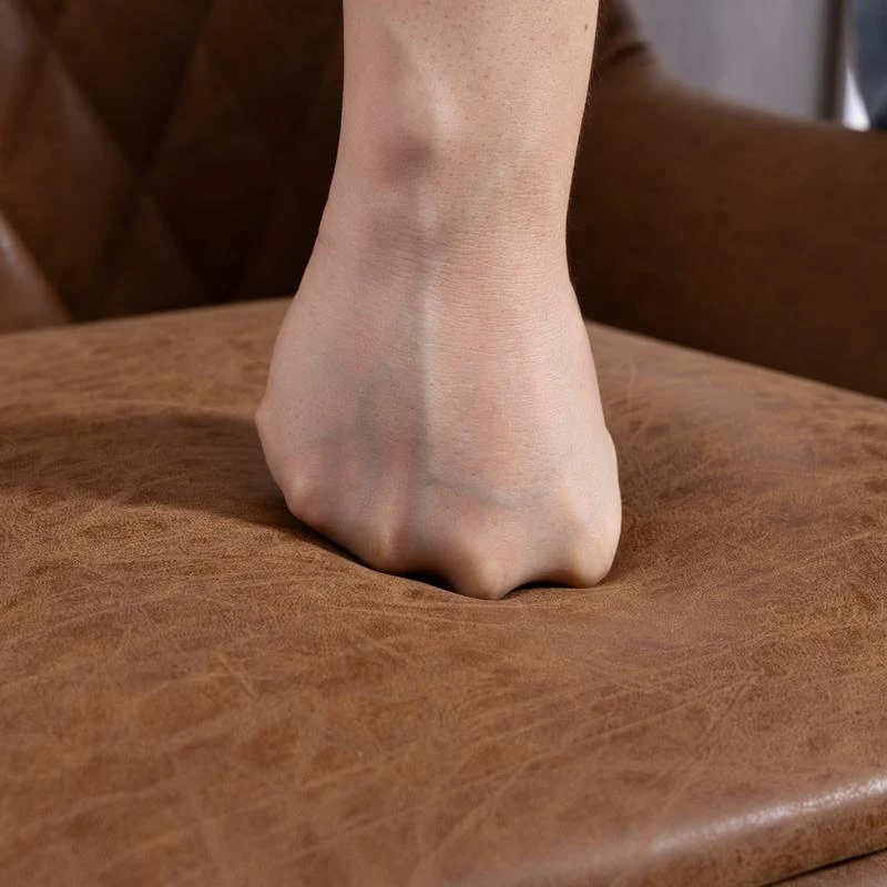 HOMCOM Set of Two Faux Leather Retro Bar Stools - Orange