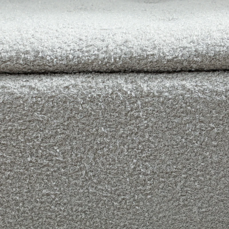 HOMCOM Banco de Armazenamento em Borrego Capacidade 47L Tampa Abatível e Pés de Madeira de Borracha Carga 120 kg 95x38x45 cm Cinza