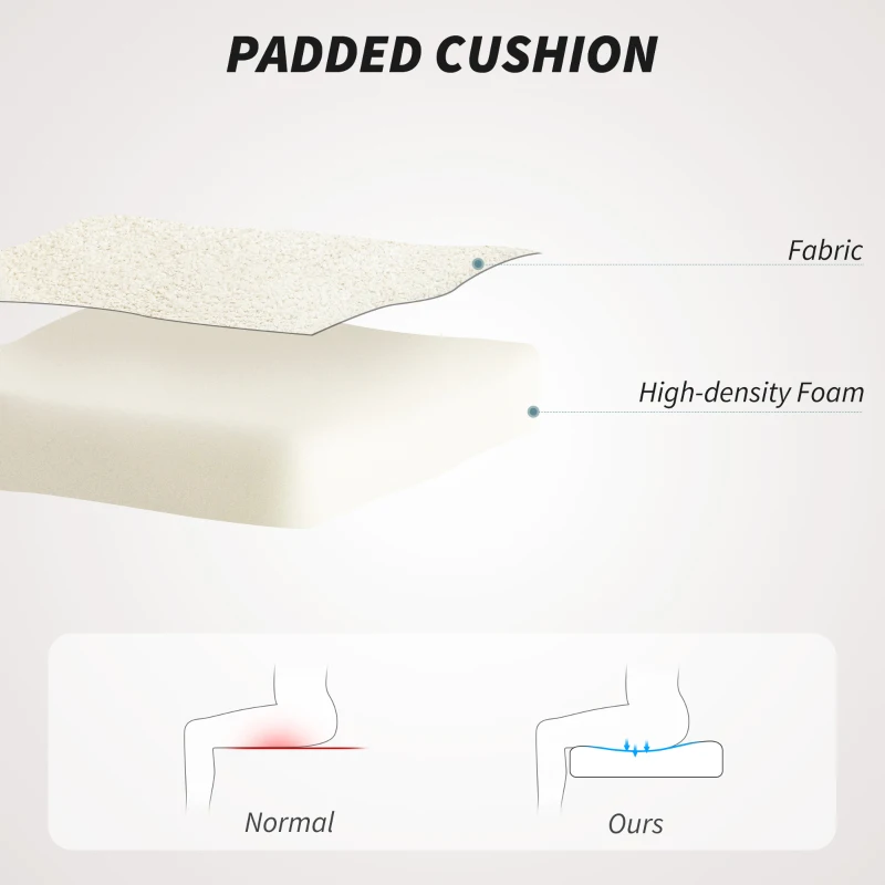 HOMCOM Krzesło biurowe z pokryciem z tkaniny aksamitnej, krzesło toaletkowe z łukowatym oparciem, do sypialni, salonu, beżowe