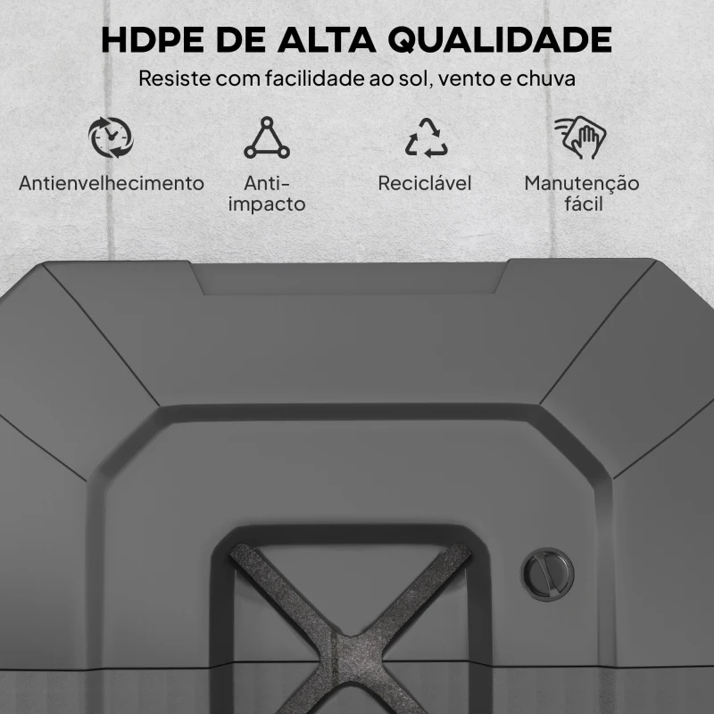 Outsunny Base para Chapéu de Sol de 2 Peças em HDPE Recarregável com Água 80 kg ou Mistura de Areia e Água 105 kg Preto