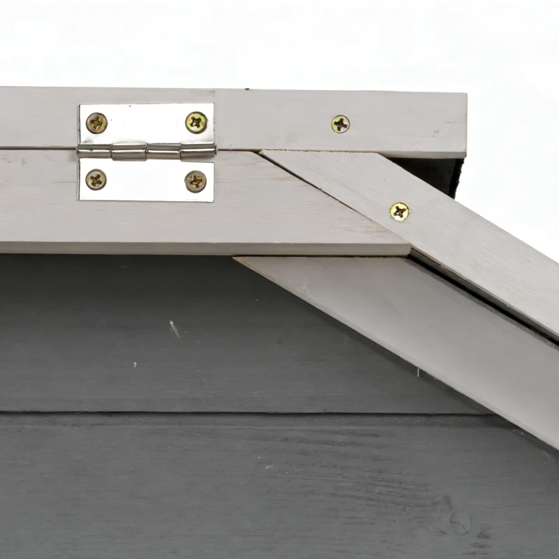 PawHut 2-story Cat House Outdoor, Weatherproof Wooden Cat Enclosure with Escape Door, Openable Roof, Jumping Platforms, Grey