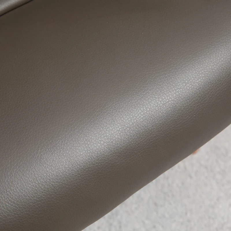 HOMCOM Fauteuil de relaxation avec repose-pied dossier à bascule inclinable assise rembourrée revêtement synthétique gris