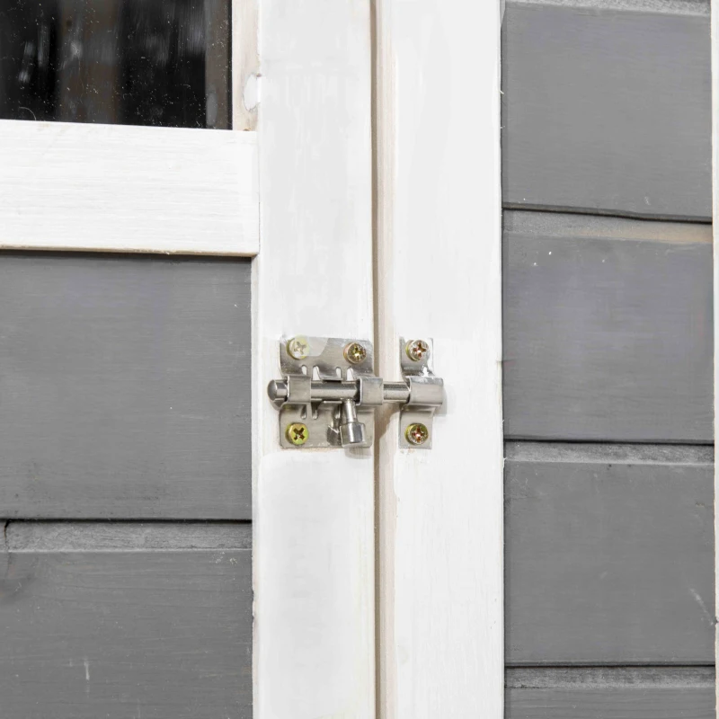 PawHut Wooden Catio Cat Outdoor Enclosure, Cat Cage with Waterproof Roof, Platforms, for Multiple Cats, White