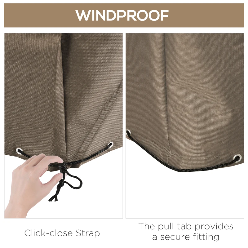 Outsunny Pokrycie na Meble Ogrodowe Zimowe Wodoodporne Osłona Pokrowiec Oxford 275 x 205 x 90 cm Beżowe