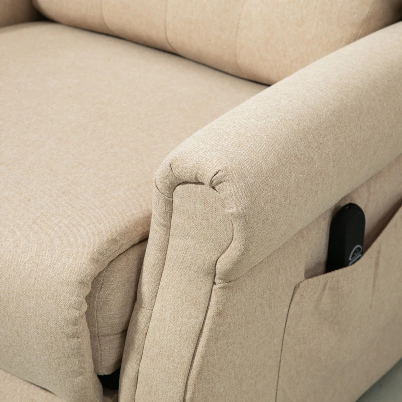 HOMCOM 45° Lifting Riser and Recliner Armchair  - Beige