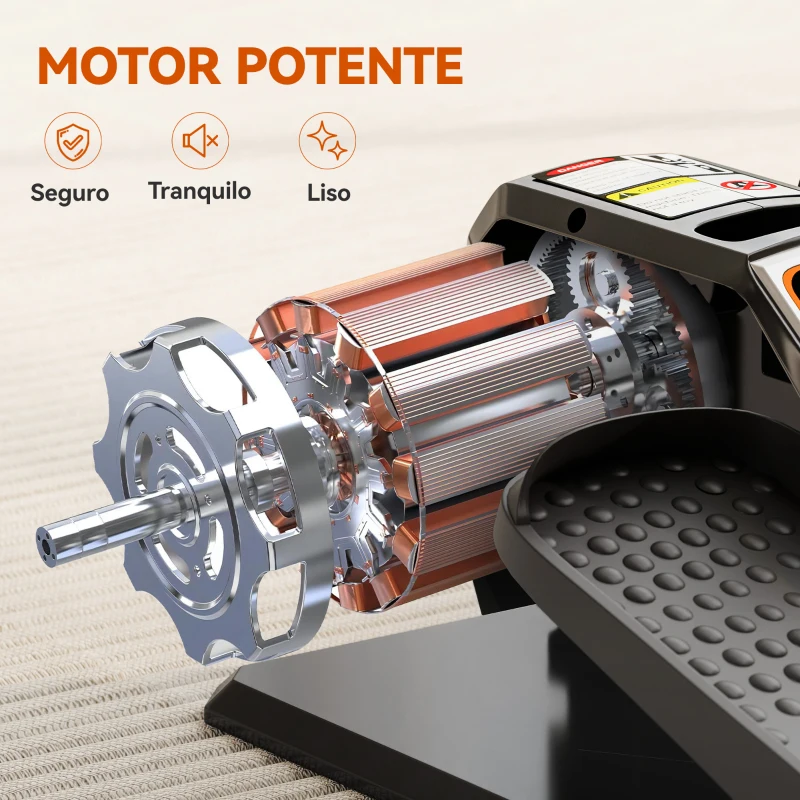 SPORTNOW Mini Elíptica Eléctrica Silencioso con 12 Velocidades Modo Manual y Automático Control Remoto y Pantalla LED Negro