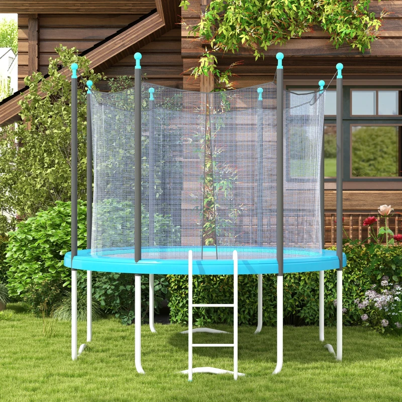 HOMCOM 12ft Trampoline Accessories Safety Pad Φ366cm Replacement Surround Padding Thick Foam Pads Light Blue