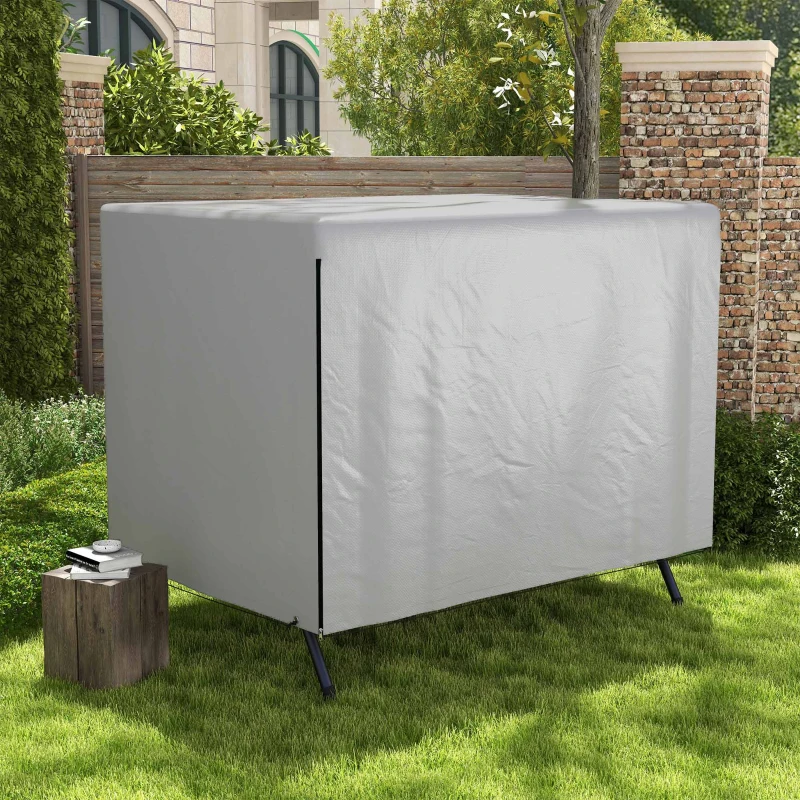 Outsunny Tuinmeubelhoes Beschermhoes voor buitenmeubilair, 215 cm x 155 cm x 150 cm, Grijs