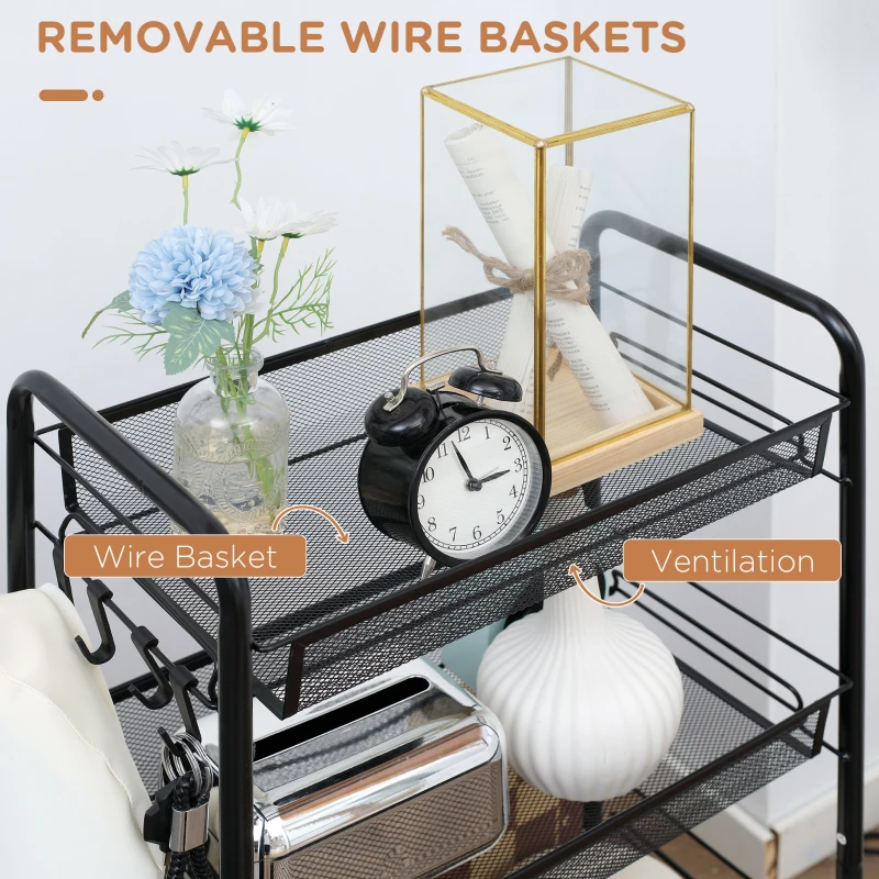 Wózek serwisowy 4-półkowy, kuchenny, mobilny, praktyczny