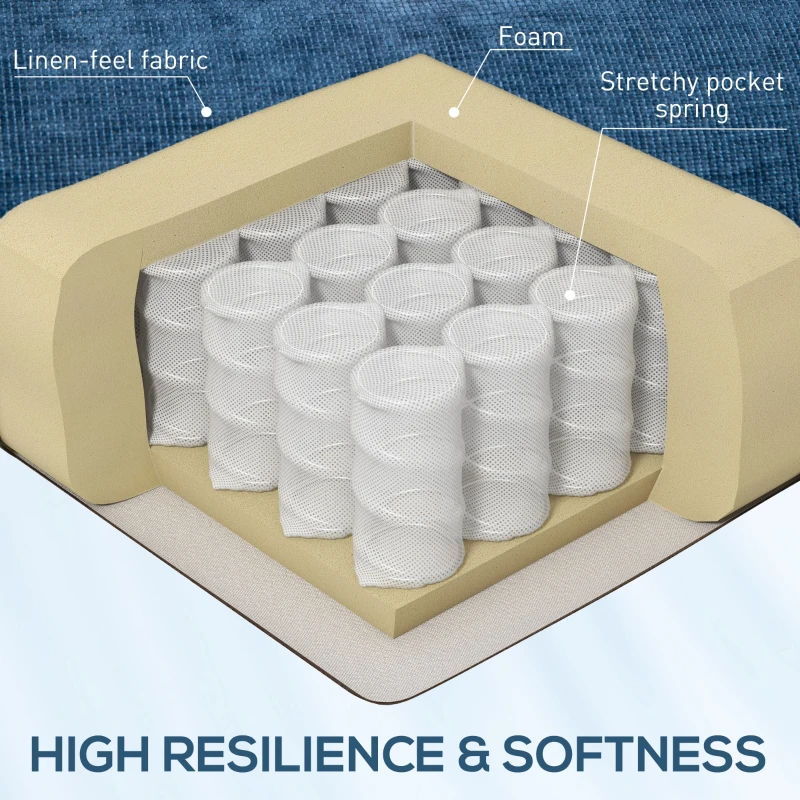 HOMCOM Fotel relaksacyjny obrotowy z funkcją leżenia i bujania