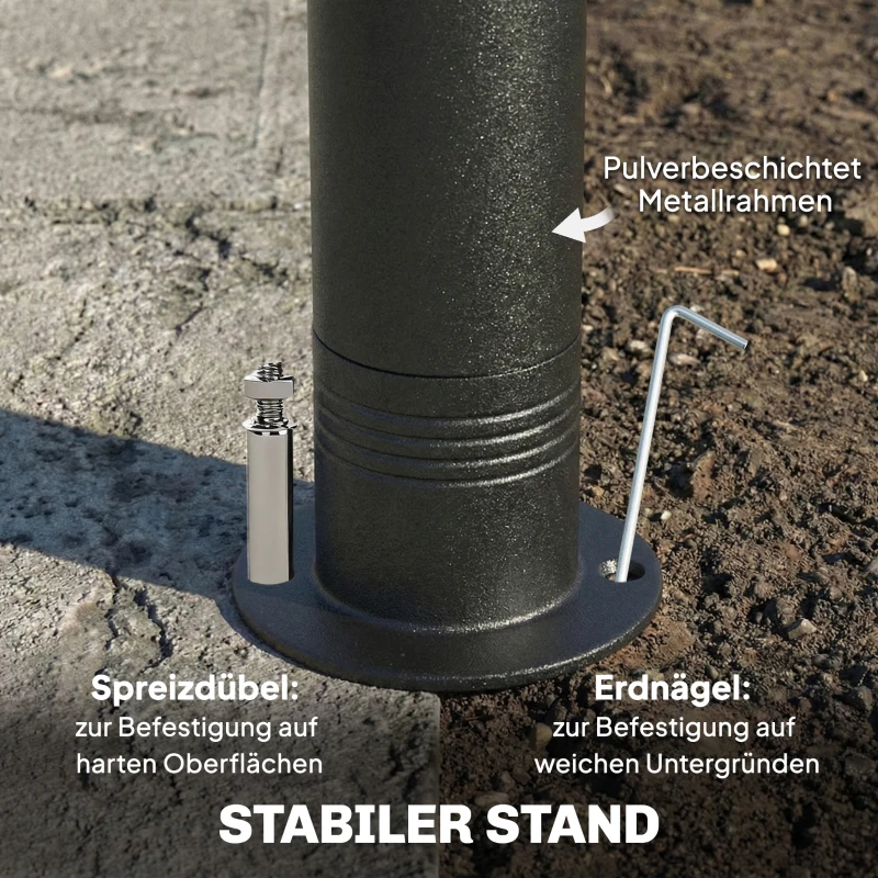 Outsunny Pavillon 3x3m Wasserabweisend Stabil Winterfest Gartenpavillon mit zurückziehbar Obenrahmen Doppeldach Cremeweiß