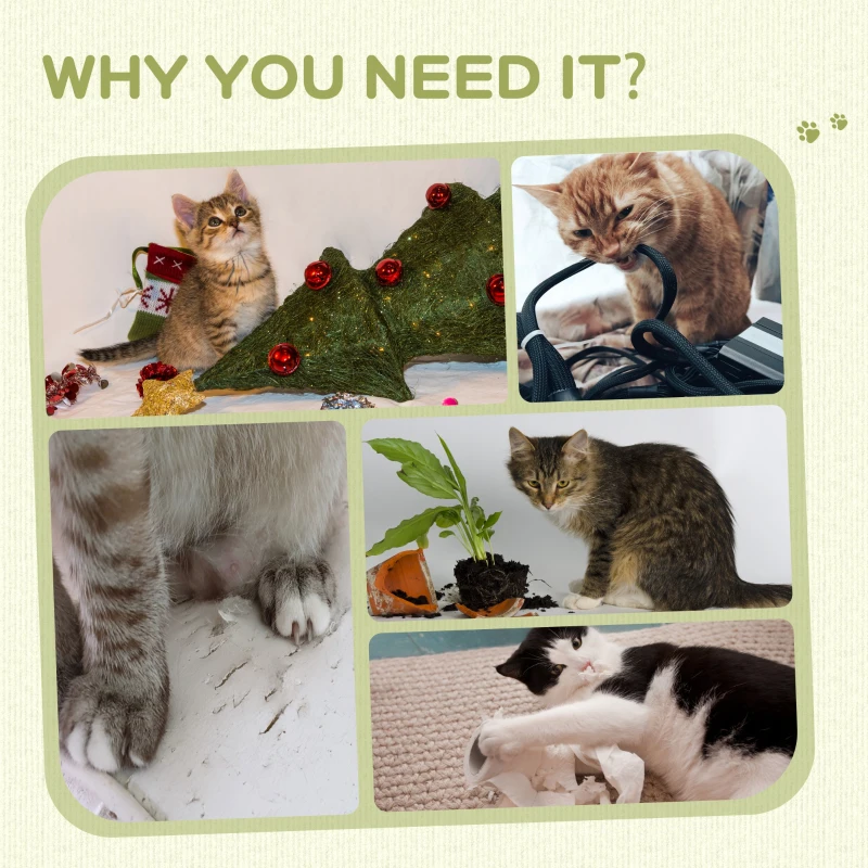 Drapak dla kota 79cm, z futrzanymi szczotkami, beżowy