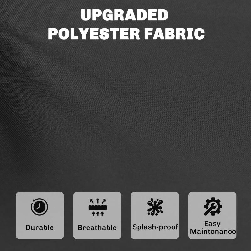 Outsunny 7-Piece Patio Furniture Cushions, Outdoor Loveseat Cushion with Removable Covers for Rattan Furniture, 60x60 cm, Black