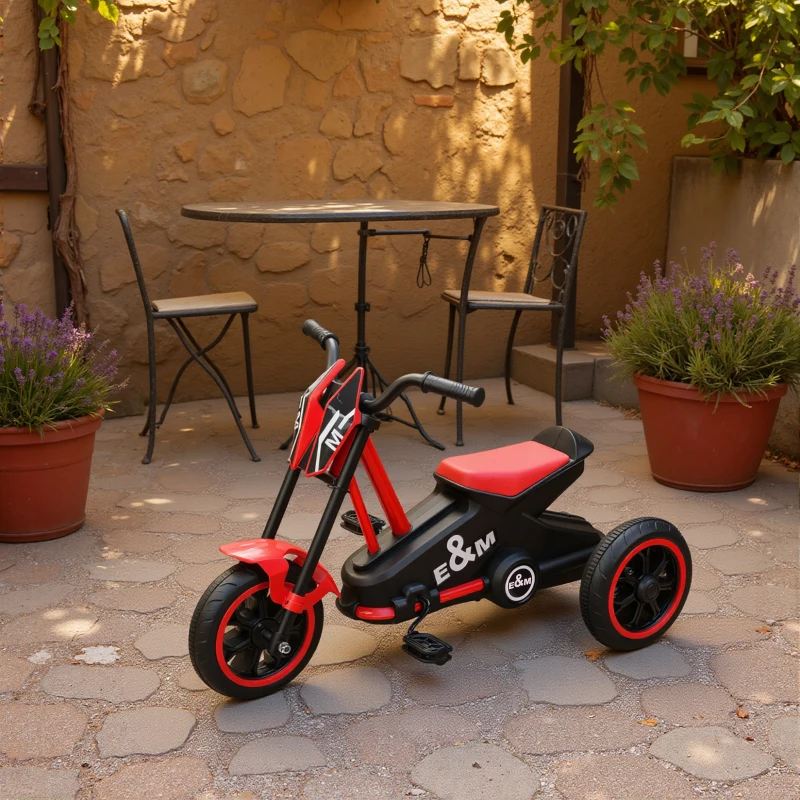 AIYAPLAY Kids Tricycle Baby Trike, Kids Trike with Pedal, 3 Wheel Toddler Balance Bike for Indoor Outdoor Use, Red