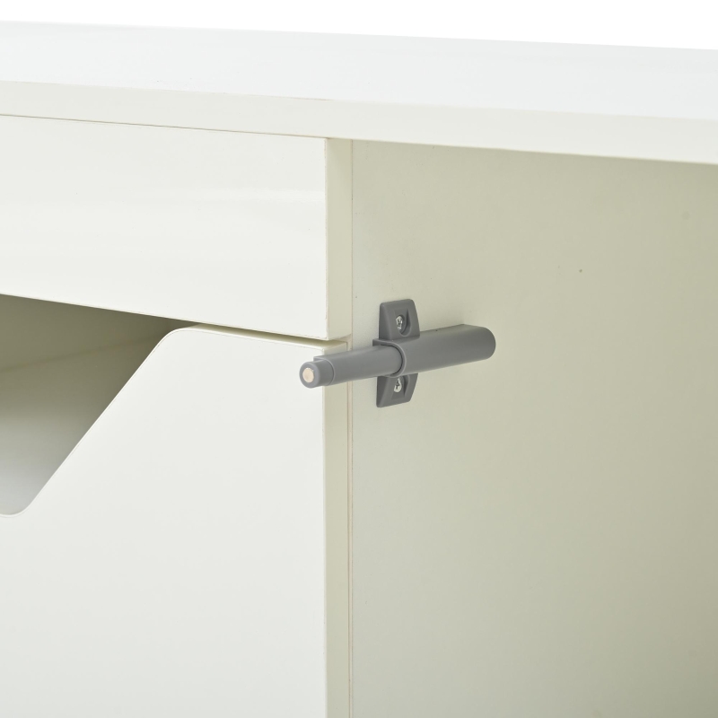 High-Gloss TV Entertainment Centre with App-Controlled LED Lighting, Modern TV Stand with Multi-Zone Storage, 180L x 40W x 45H cm, White