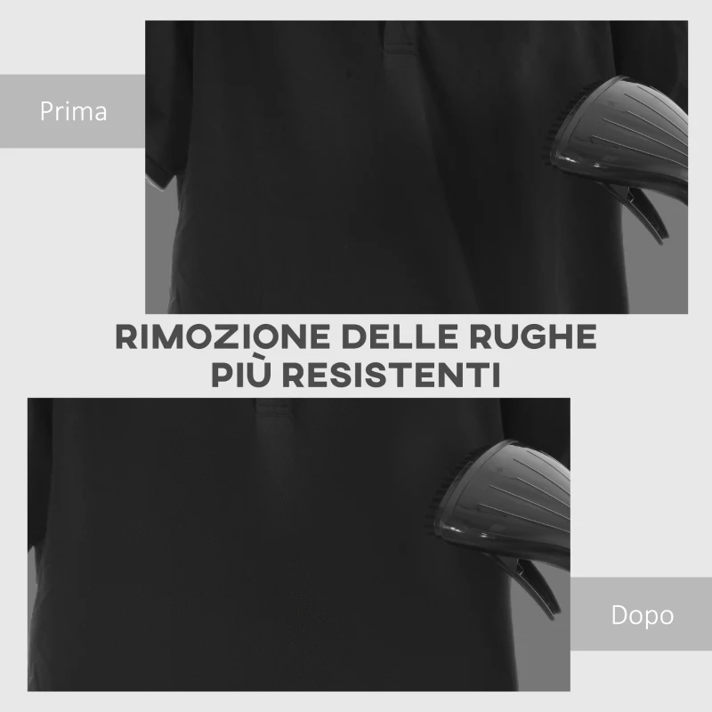 HOMCOM Stiratrice a Vapore Ferro da Stiro Verticale 1950W, 35x25x23cm, Bianco