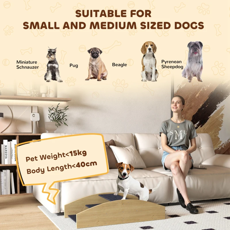 2-w-1 Wipe dla psów, drewniana rampa do agility, stabilna