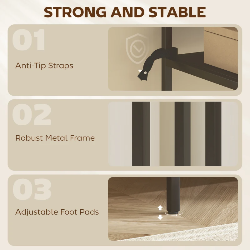 HOMCOM Consoletafel 3 niveaus opbergplanken Smalle Entreetafel Stalen Frame voor Woonkamer Hal 55 cm Zwart