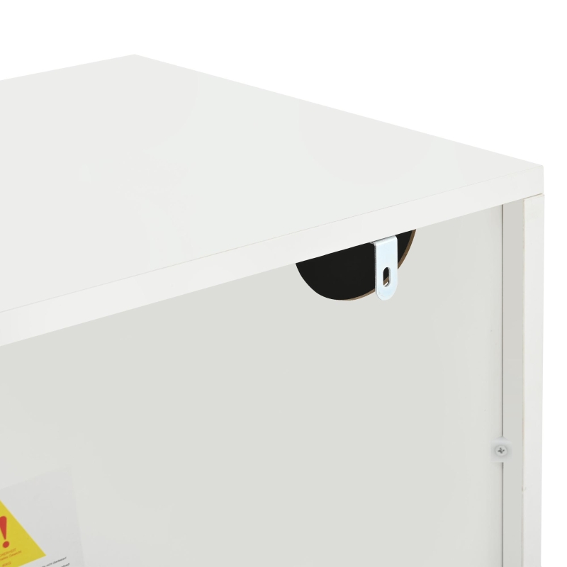 High-Gloss TV Entertainment Centre with App-Controlled LED Lighting, Modern TV Stand with Multi-Zone Storage, 180L x 40W x 45H cm, White