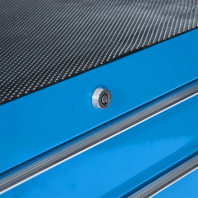 HOMCOM gereedschapskast, gereedschapskist, 5 lades, verrijdbaar, staal, Blauw