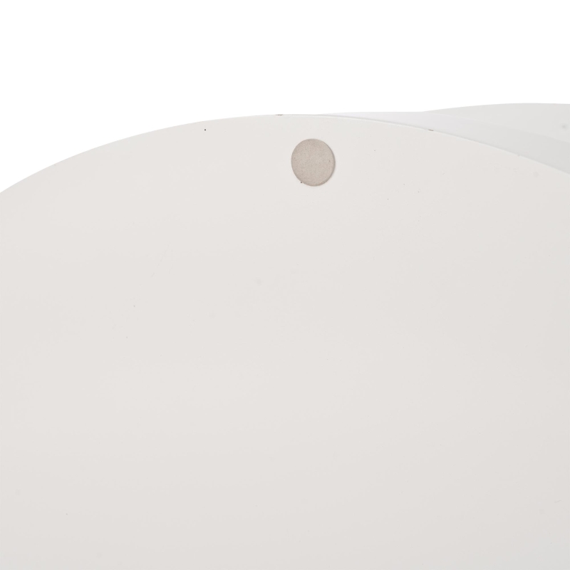 Round Rotating Coffee Table with Remote-Controlled LED Strip, Space-Saving Tabletop with Double-Layer Storage, 70L x 70W x 35.5H cm, White