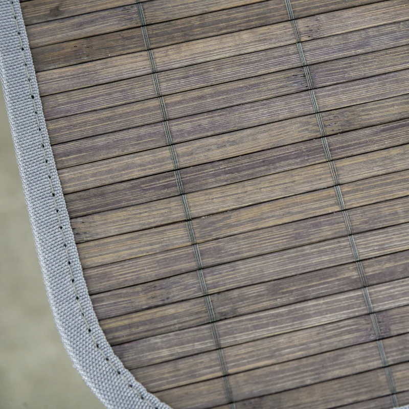 Wąski kosz na pranie bambusowy z pokrywą 83L, szary