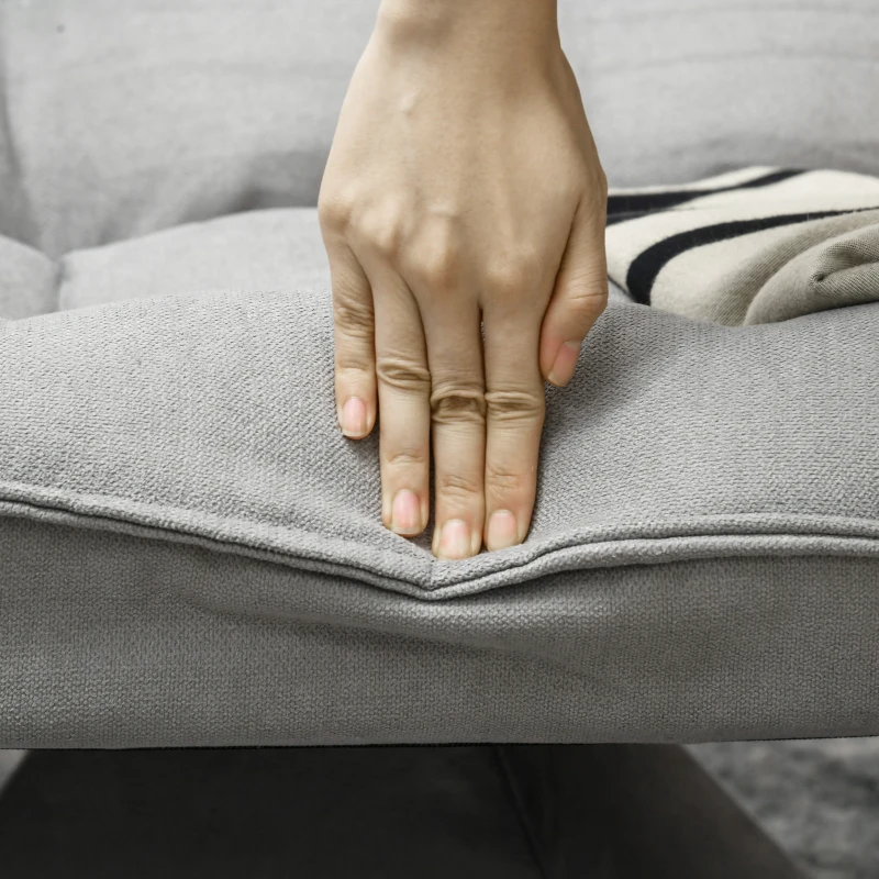 HOMCOM Fauteuil de sol paresseux fauteuil relax fauteuil salon design capitonné inclinaison dossier réglable pivotant 360°