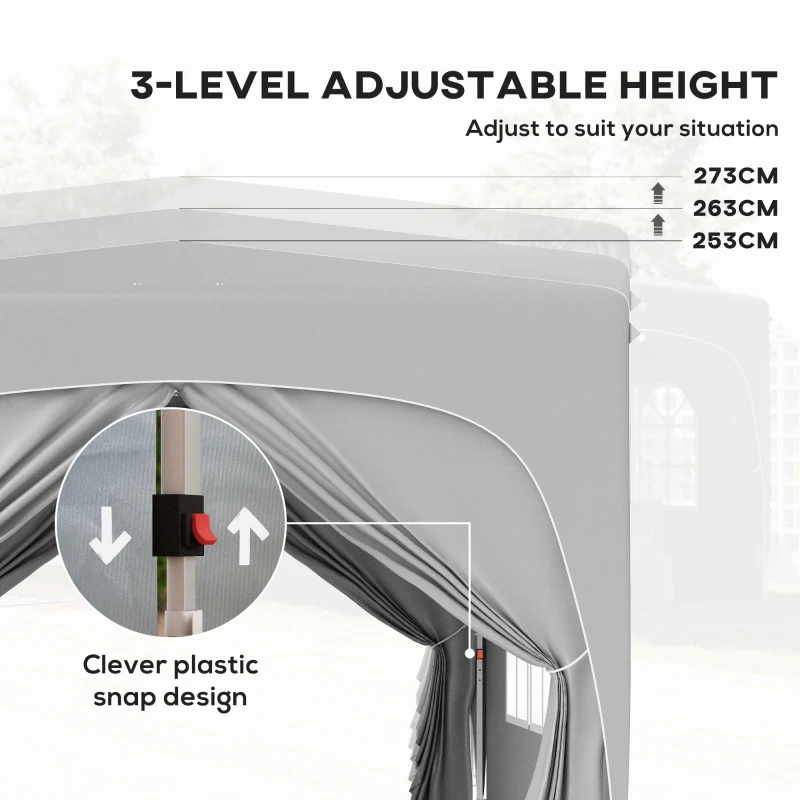 Pawilon 3x3m, wodoodporny, stabilny, zimowy, składany