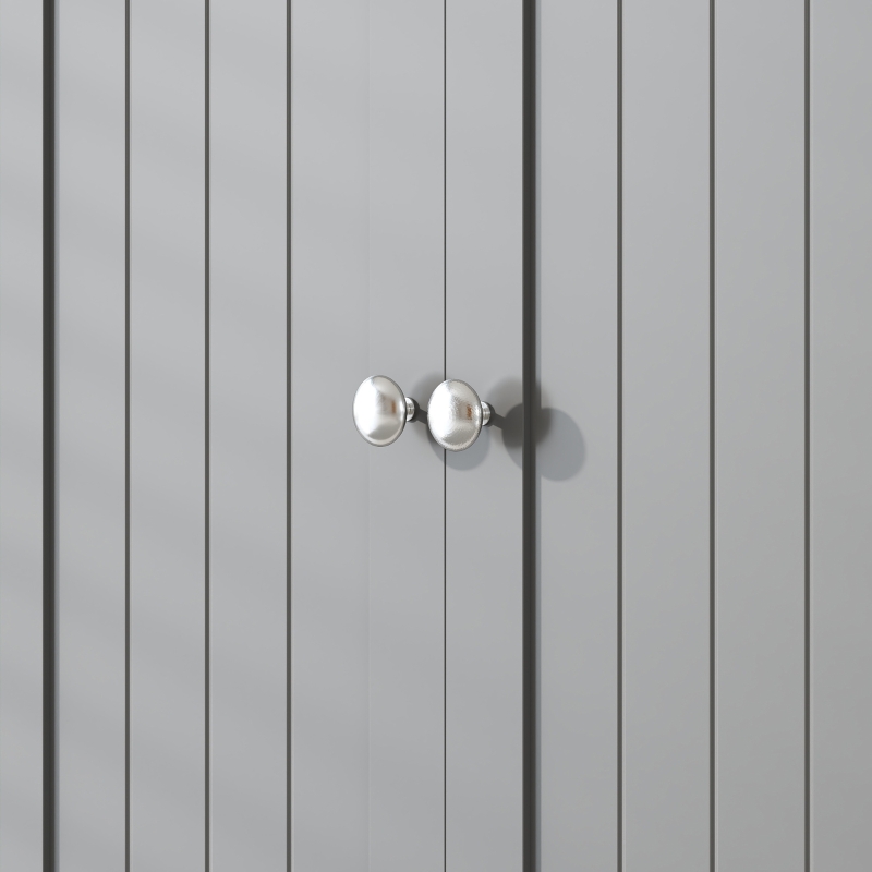 HOMCOM Mueble de baño con cajón, armario con puertas, estante ajustable, 60 x 30 x 160 cm, gris