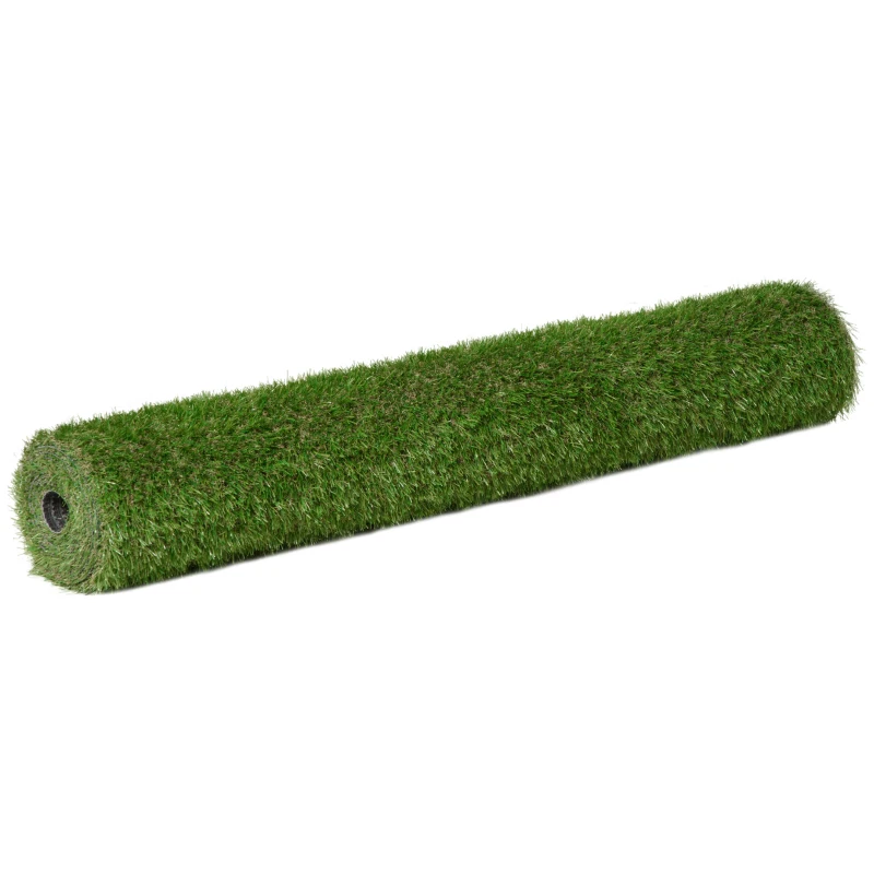 Outsunny Gazon synthétique Artificiel Moquette extérieure intérieure 3L x 1l m Herbes Hautes denses 2,5 cm Vert