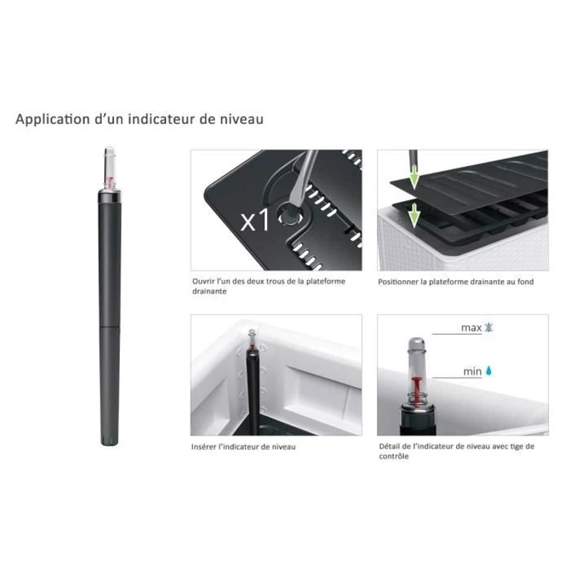 STEFANPLAST Bac a fleurs/Jardiniere NATURAL DELUXE avec treillis - 100 x 43 x H142 cm - 90 + 6,5 L dans la réserve - Anthracite