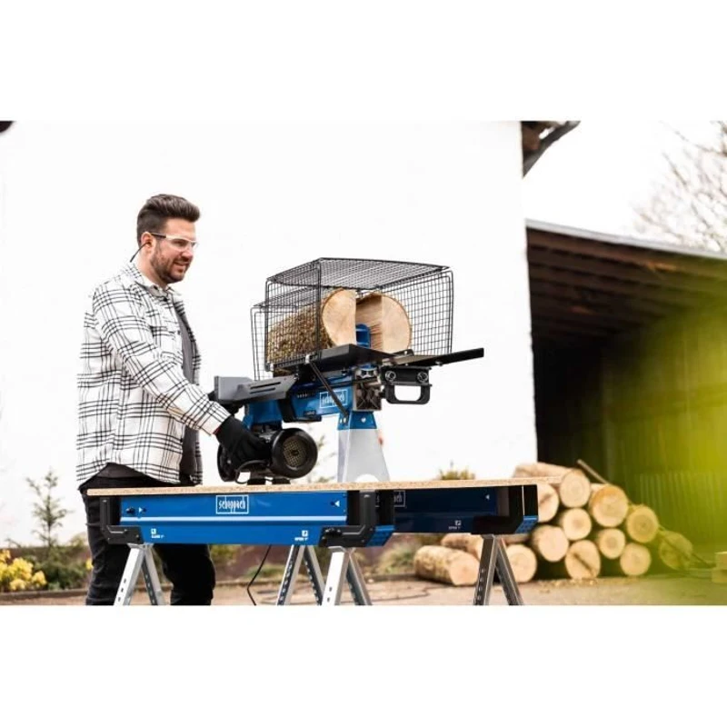 Fendeur de bûches électrique horizontal HL760LS  7T 2200W - SCHEPPACH - 52cm Ø 25 cm - avec support