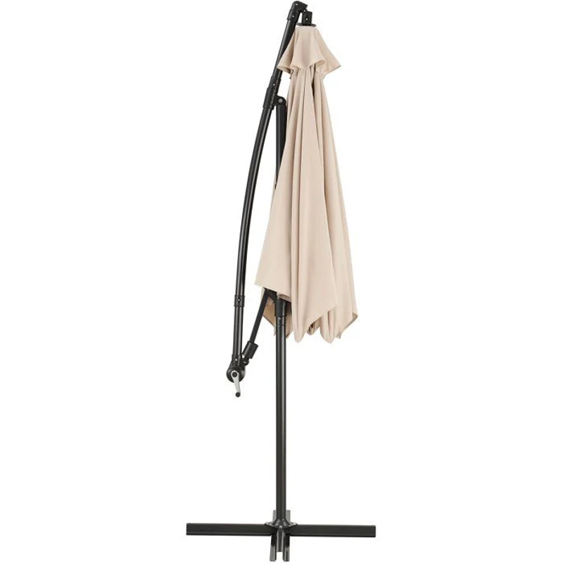 Parasol déporté AUREA Ø 3 m - Structure en aluminium avec toile polyester 180g - Creme