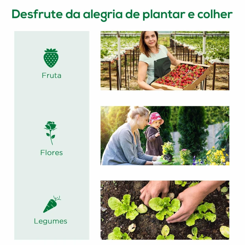 Outsunny Mini Estufa para Cultivo de Plantas com 4 Janelas Estrutura em Aço e Cobertura de PE Anti-UV 200x80x45 cm Verde