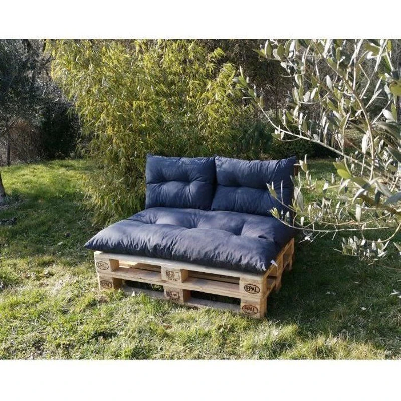 Kit palette classic - Matelas ardoise + 2 coussins dossier - JARDIN PRIVE