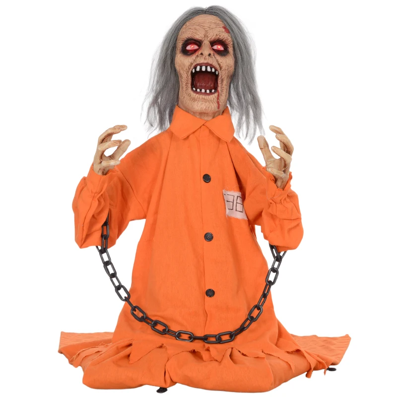 85 cm Dekoracja Halloween, Straszny Więzień z LED i Dźwiękiem