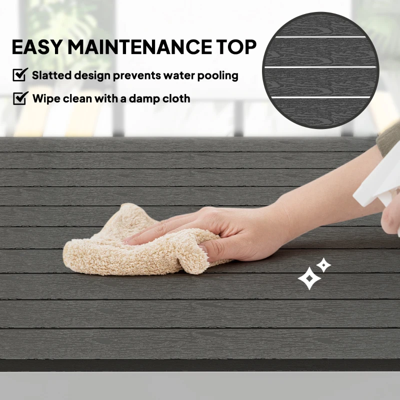 Stół ogrodowy aluminiowy 120x70 cm, odporny na warunki atmosferyczne