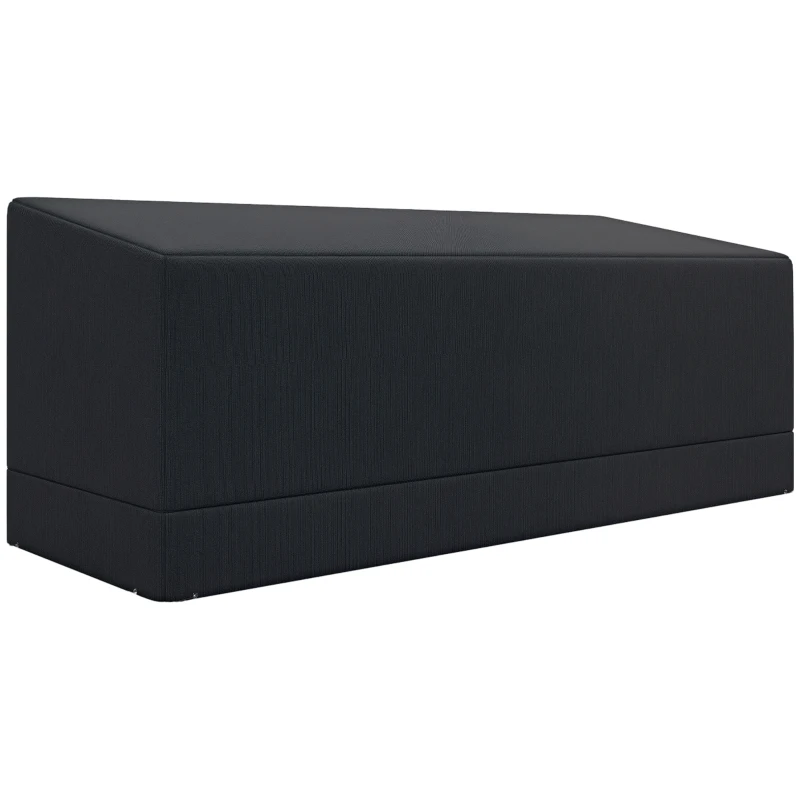 Outsunny Rectangular Patio Garden Furniture Cover Waterproof for 3 Seater Sofa Bistro Set, UV Resistant Protection 600D Oxford Fabric Rattan Lounge Clean Cover, 190 x 72 x 76cm, Black