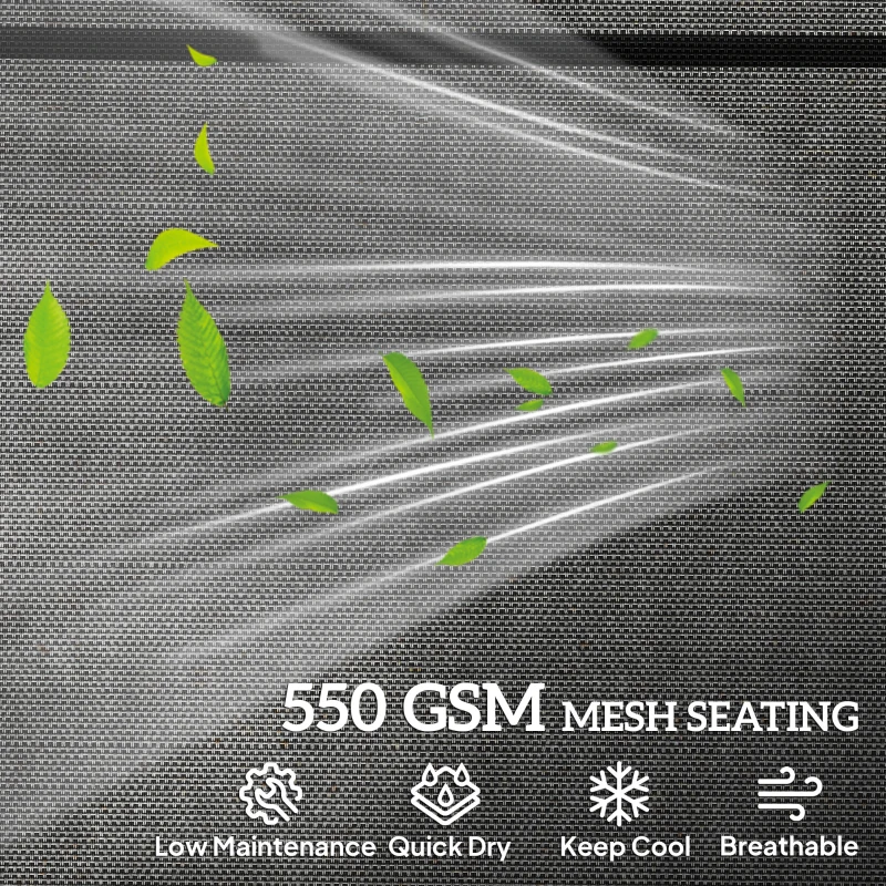 Outsunny Set of Two Reclining Sun Loungers - Black