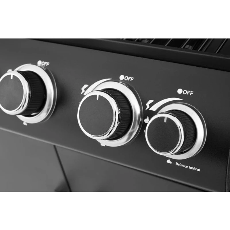 Barbecue a gaz - Paarl - 4 brûleurs - Surface de cuisson principal : 60 x 42 cm - Grille de maintien au chaud - Acier