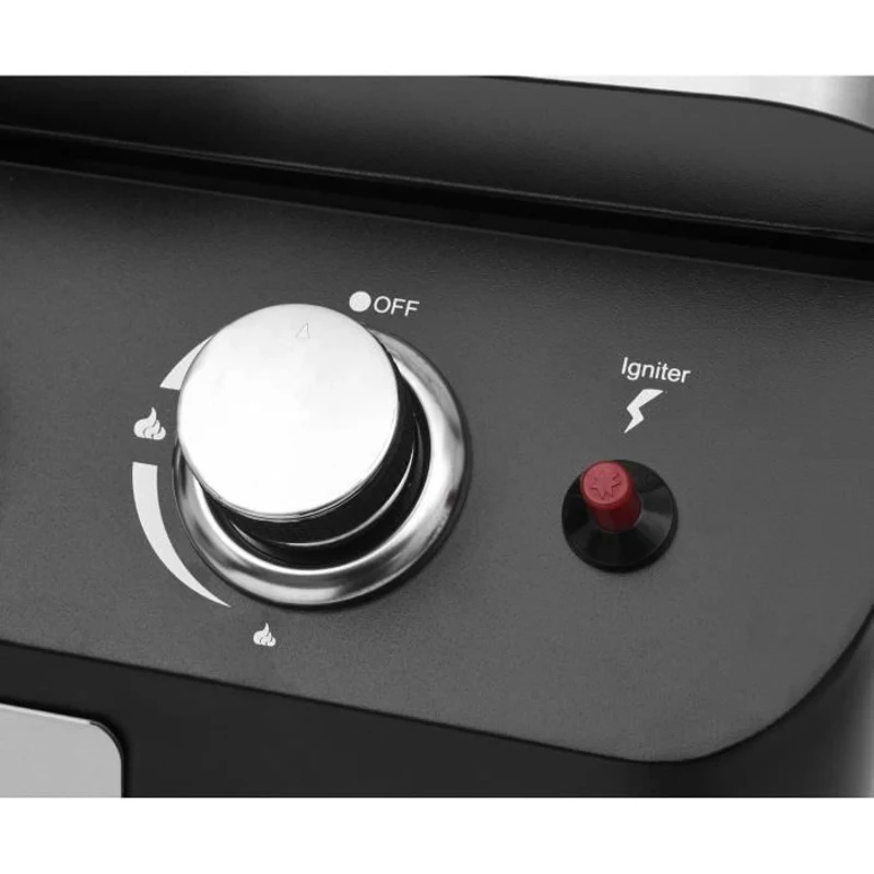 COOKING BOX Plancha a gaz PALMA - 4 feux - 10kW - 69x51x35 cm - Surface de cuisson: 62x35 cm - Noir