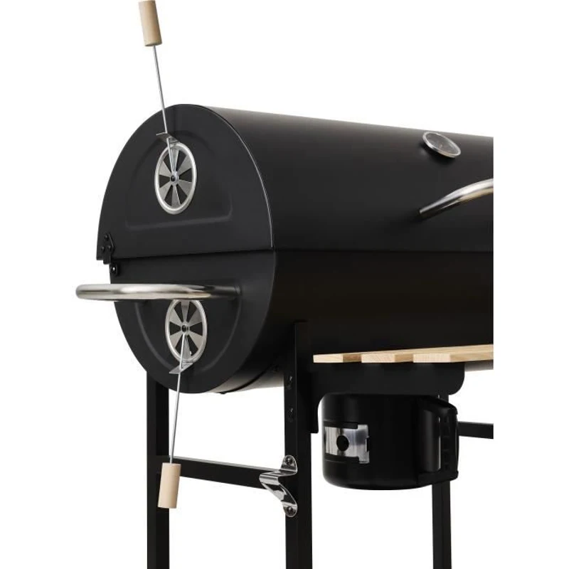 COOKING BOX Barbecue a charbon MIKE EVOLUTION - 115x66x106 cm - 2 grilles acier chromé - Surface de cuisson : 71x35 cm - Noir