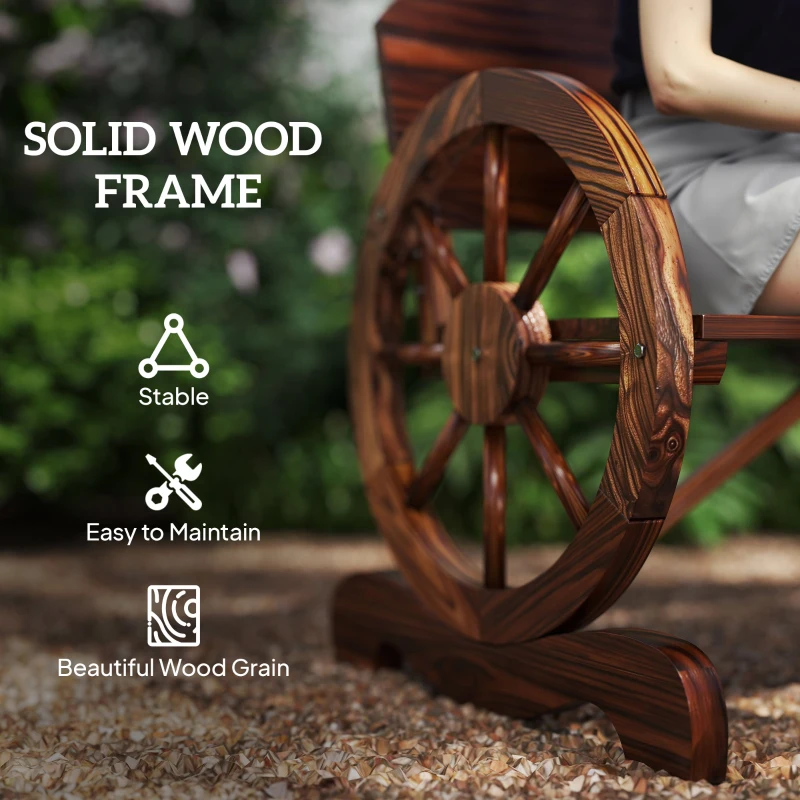 Ławka ogrodowa drewniana, 2-osobowa, odporna na warunki atmosferyczne