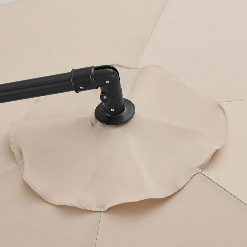 Parasol déporté AUREA Ø 3 m - Structure en aluminium avec toile polyester 180g - Creme
