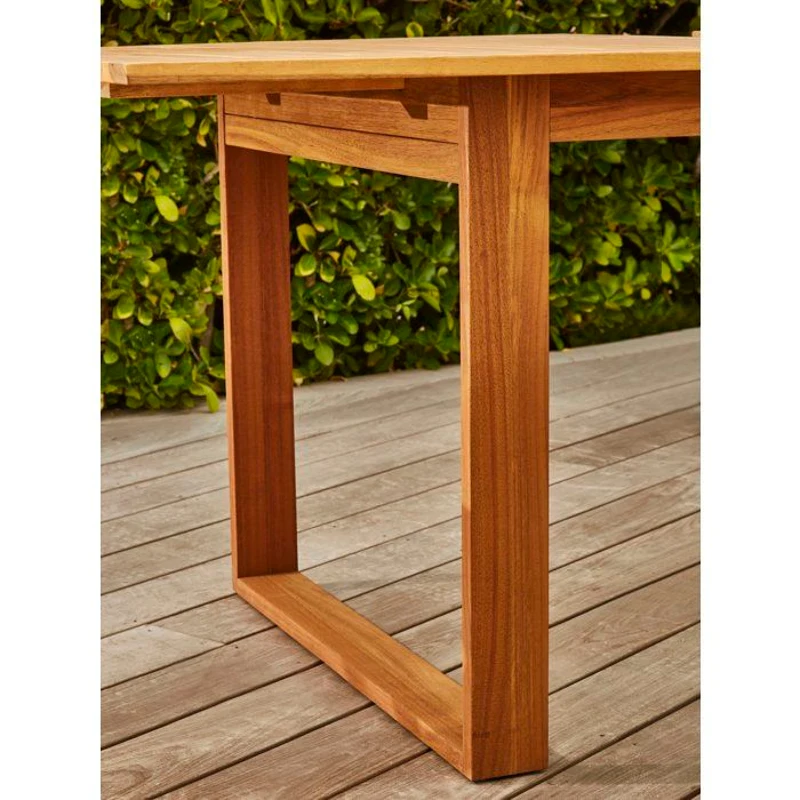 Ensemble repas de jardin - Table extensible + 8 chaises - Bois d'acacia - 8 places - LEVATA - Bocarnea