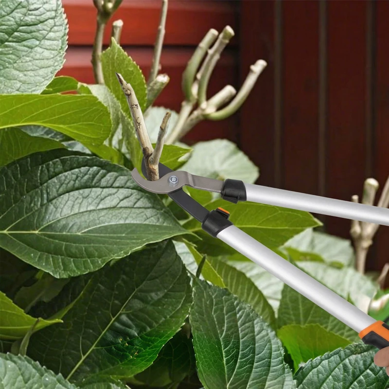 Outsunny Conjunto de Jardinagem 4 Peças com Tesouras Cortarramos Tesouras de Poda e Serra Dobrável Prata e Laranja