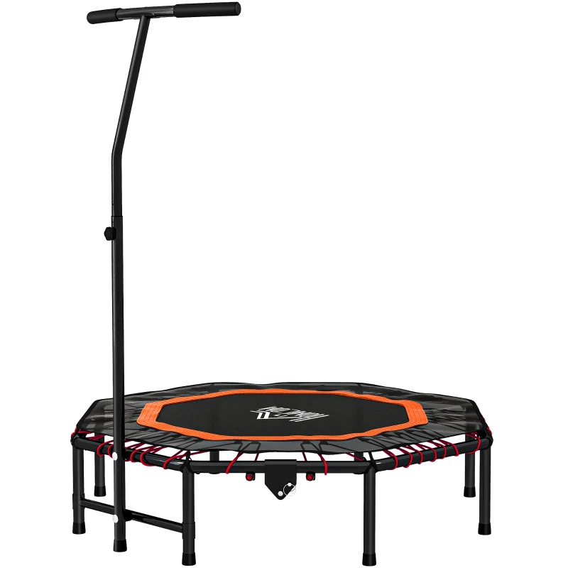 HOMCOM Fitness Trampoline, Bouncer with Adjustable Handle, Max Load 150 kg