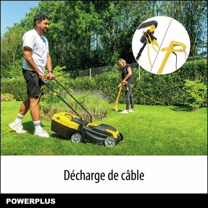 Tondeuse a gazon et Coupe-Bordure électrique - POWERPLUS - POWXG62205T- Tondeuse 1300 W & 32 mm Ø - Coupe-Bordures 250 W & 220 mm Ø